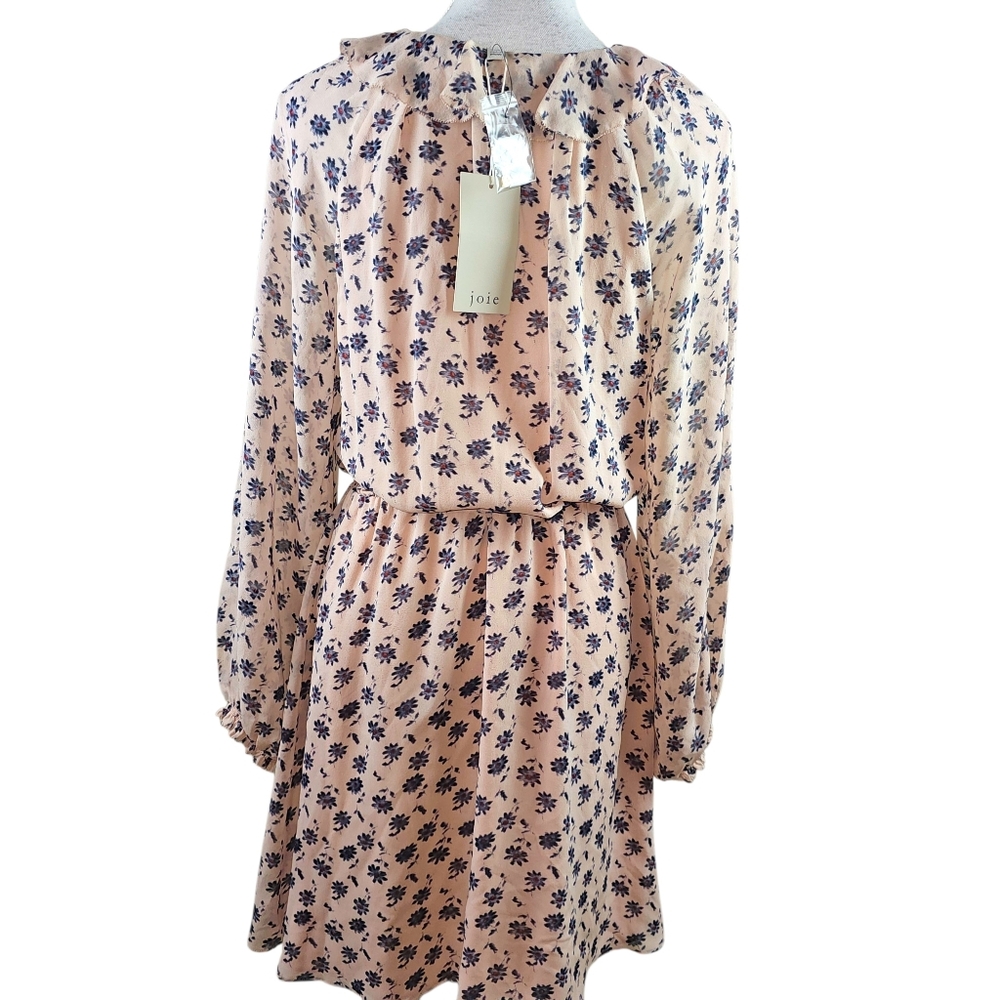 Joie Marelle Floral Ruffled Silk Dress In L  NWT - Picture 7 of 10